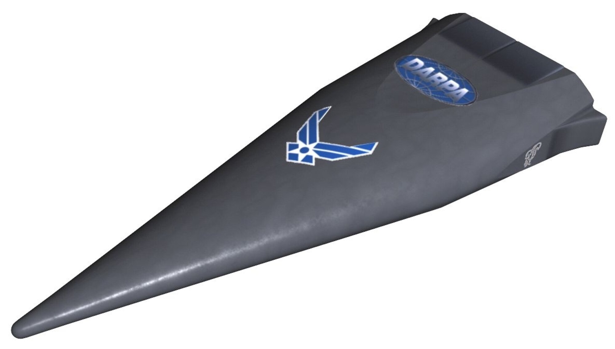 KIRTLAND AIR FORCE BASE, N.M. (AFMCNS) - Artist's drawing of the Falcon Hypersonic Technology Vehicle-1.  (Courtesy photo of Russ Partch)

