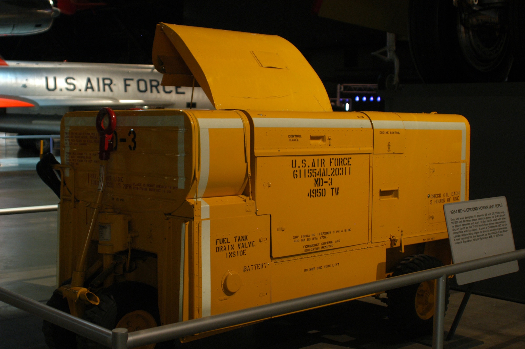 DAYTON, Ohio - MD-3 Ground Power Unit in the Cold War Gallery at the National Museum of the U.S. Air Force. (U.S. Air Force photo)