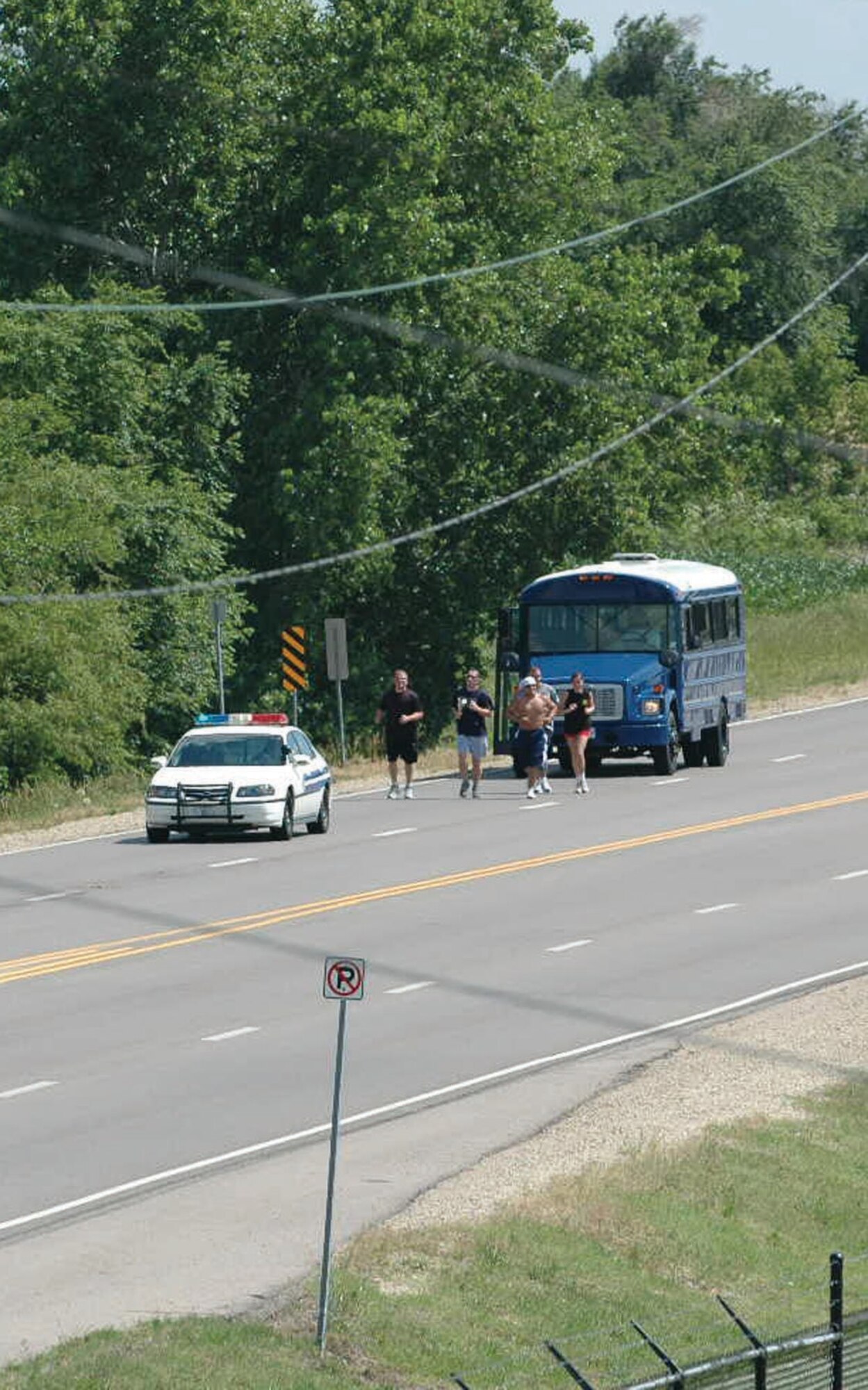 Members of the 931st Security Forces assisted the ‘ Kansas Torch Run for Special Olympics’ on June 2. The run began in Derby, Kan. with the Derby Police Department running the torch up Rock Road to the intersection of 63rd Street. The 931 SF took over and ran the torch all the way to McConnell Air Force Base, Kan. where the torch was ran through the base and passed off to the Wichita Police Department at the back gate. Wichita Police then ran the torch to Wichita State University for the opening ceremonies of the Special Olympics.  Staff Sgt. Tyrel Askren, 931st SF, coordinated the 931st ARG  involvement in the event.    