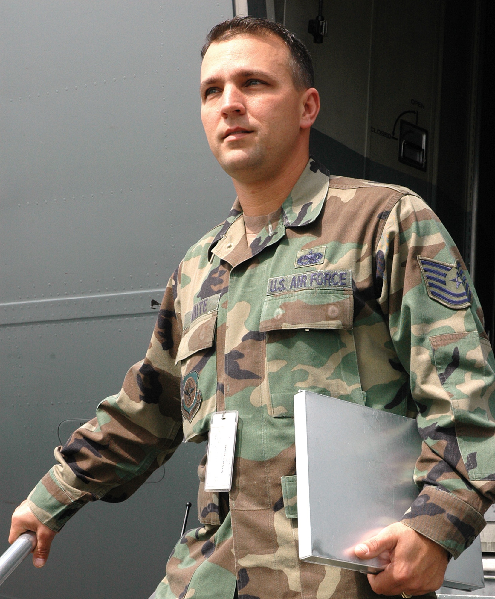 McCHORD AIR FORCE BASE, Wash.,-Tech. Sgt. Phillip White, 446th Maintenance Operations Flight, rescued three children from a fiery car accident July 3. (U.S. Air Force photo by Senior Airman Paul Haley)