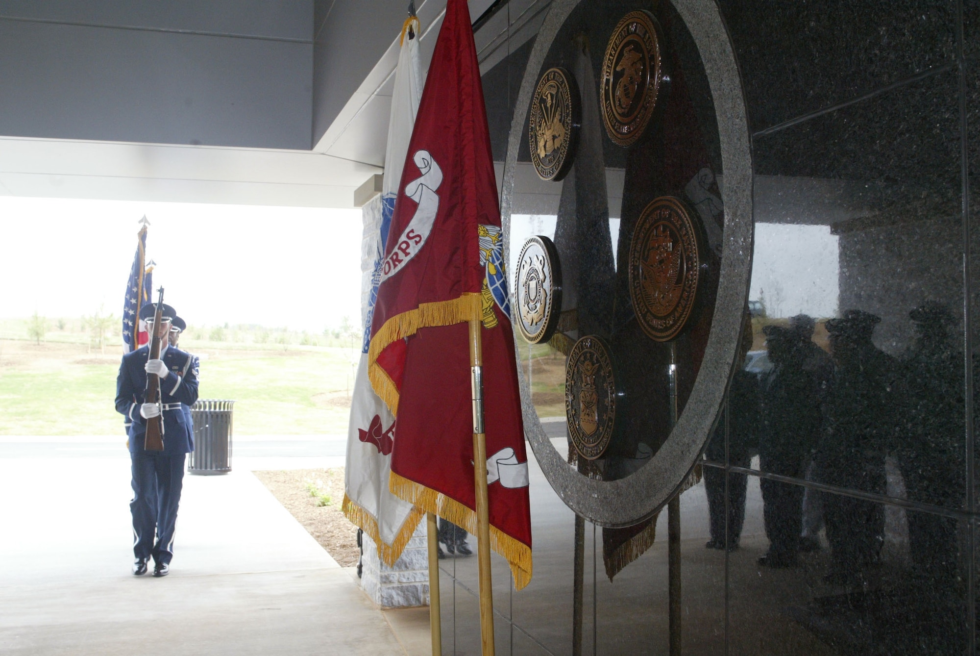 The Dobbins Base Honor Guard is providing funeral honors at the new 775-acre National Cemetery in Canton, Ga.  The cemetery is scheduled to serve veterans' needs for the next 50 years and it's estimated that it will be able to hold the remains of an 80,000 of America's heroes.