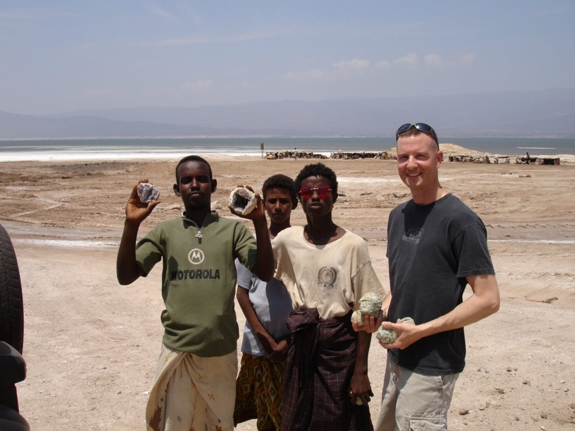 DJIBOUTI, Africa — Capt. Bob Everdeen purchased rocks these children, who lived in stone houses. (Courtesy photo)

