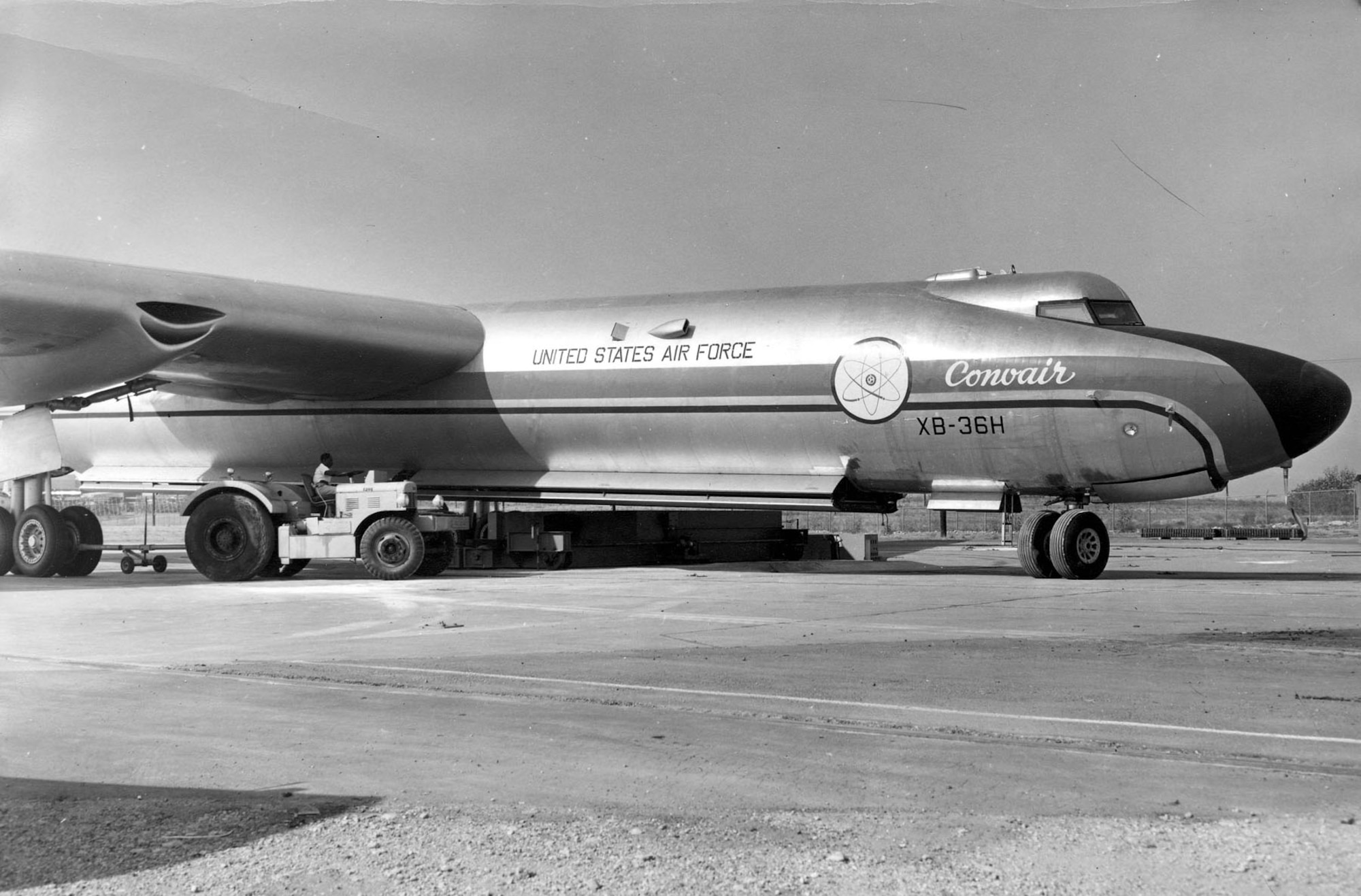 Detail of Convair NB-36H nose section. Note the aircraft has its original designation of XB-36H. (U.S. Air Force photo)