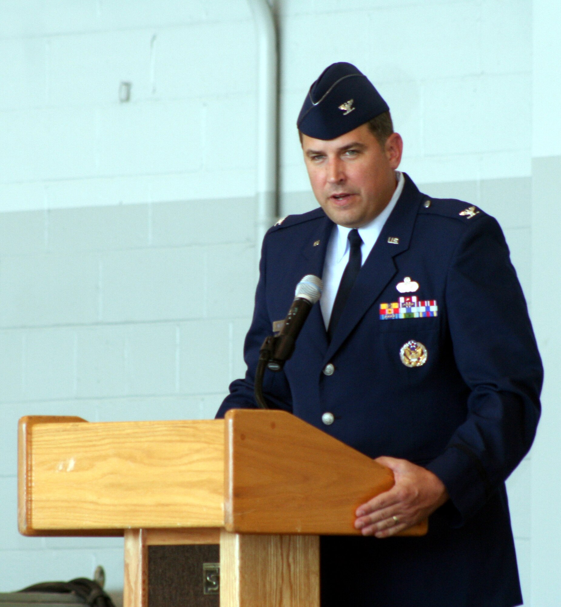 Col. Michael Smietana took command of 16th Mission Support Group change of command July 14.