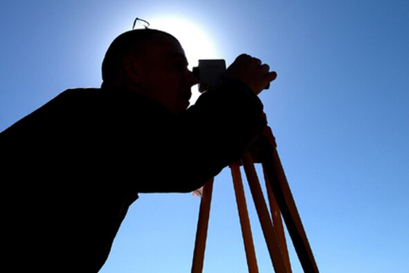 GRISSOM AIR RESERVE BASE, Ind -- An academy cadet surveys an area under construction at the Air Force Academy. Members of the 434th Civil Engineering Squadron traveled to the Academy to be part of the unveiling of a mentoring award named after Master Sgt. Charles Jones, who died recently. Sergeant Jones was an active mentor at the Academy assisting engineering majors to hone their engineering and construction skills. (U.S. Air Force photo/Maj. Cecelie Bredehoeft)