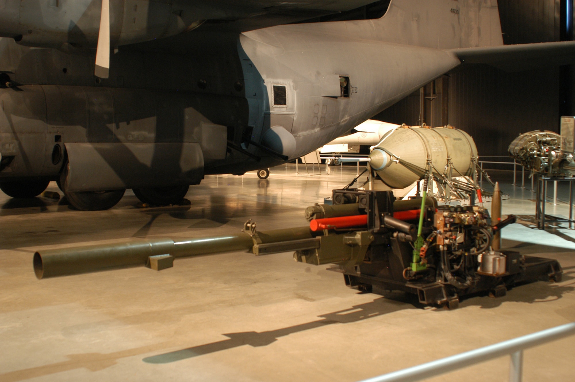 DAYTON, Ohio - M102 105mm Cannon on display at the National Museum of the U.S. Air Force. (U.S. Air Force photo)