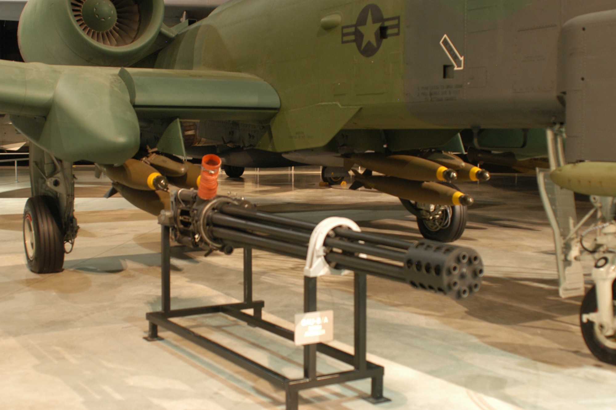 DAYTON, Ohio -- GAU-8/A Avenger on display at the National Museum of the U.S. Air Force. (U.S. Air Force photo)