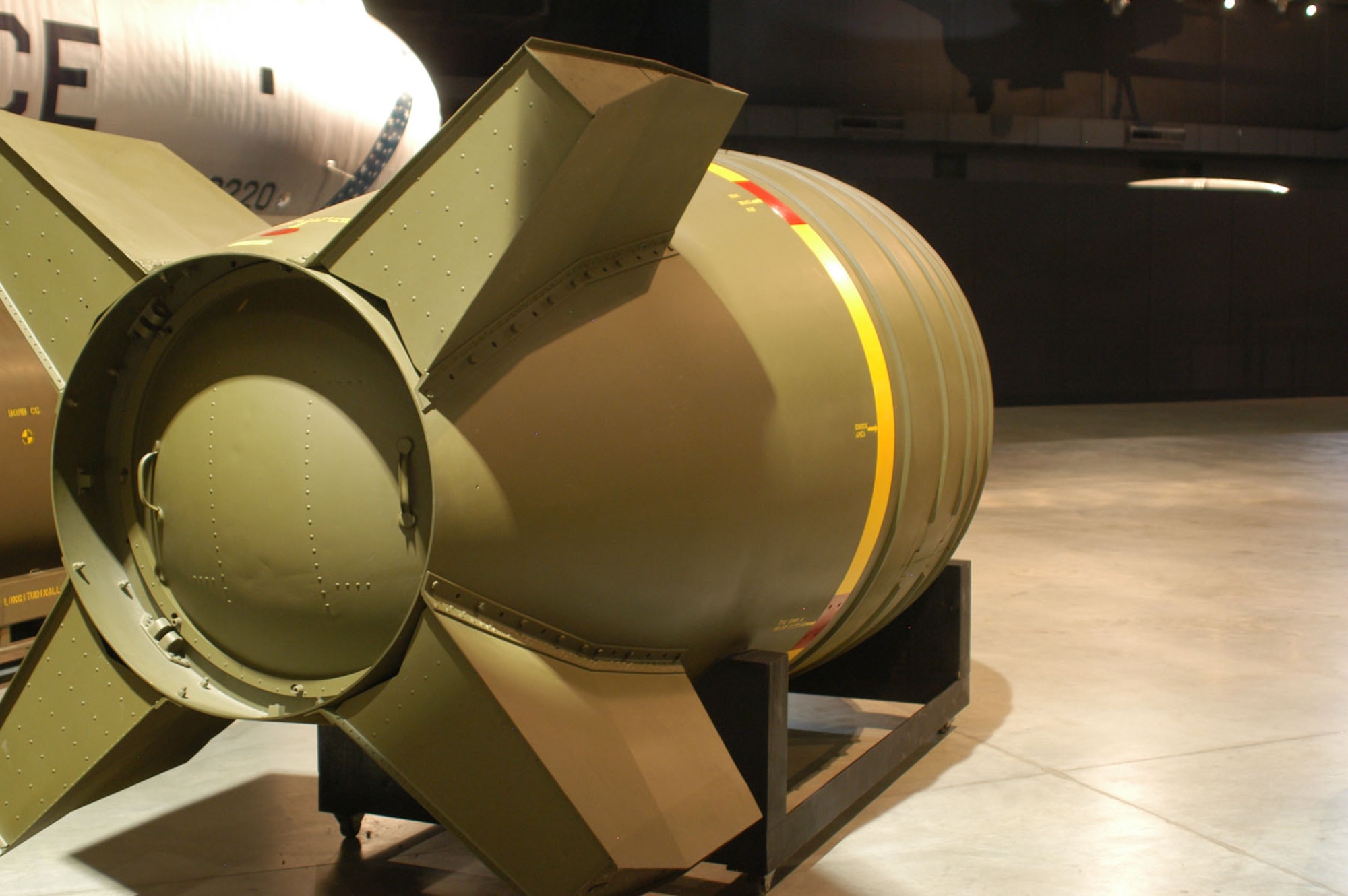 DAYTON, Ohio - Mark VI Aerial Bomb on display at the National Museum of the U.S. Air Force. (U.S. Air Force photo)