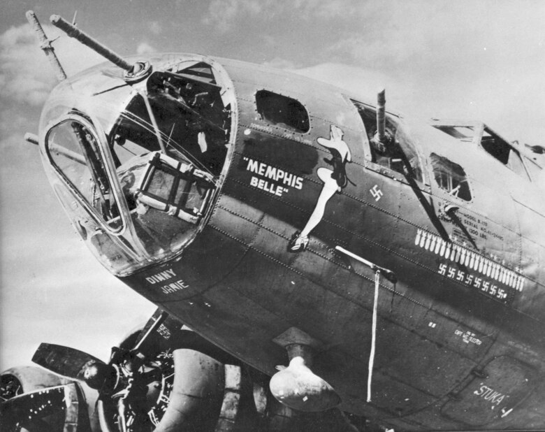 Boeing B-17F-10-BO "Memphis Belle" nose art. (U.S. Air Force photo)