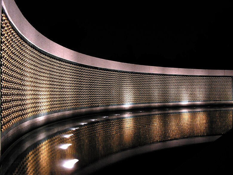 Each of the 4,000 stars on the fountain wall at the World War II Memorial in Washington, D.C., represents 100 American servicemembers who died during the war.