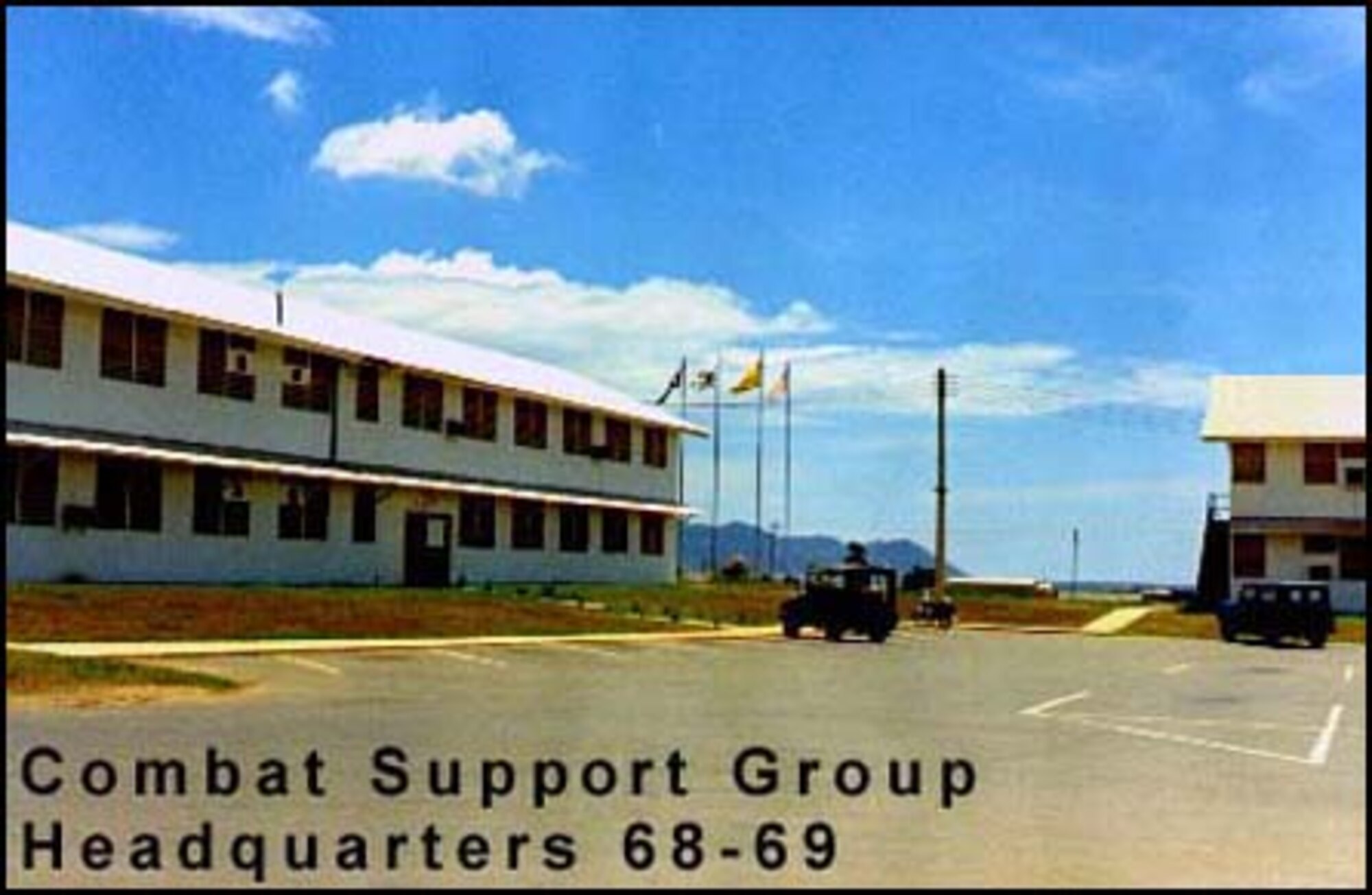 This is a photograph of the 315th Combat Support Group Headquarters Building at Phan Rang Air Base (PRAB), Republic of Vietnam.  PRAB was home to 3-1-5 from 1 August 1967 to 31 March 1972.  (Photograph courtesy of Mike Vogel, 315 SOW/CAMS)
