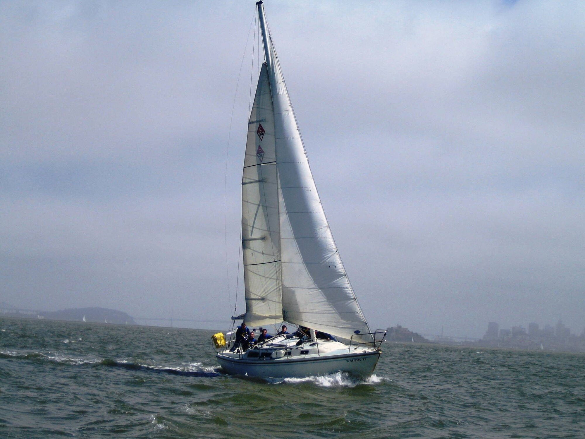 Travis members enjoy a day of sailing in the San Francisco Bay. The marina is a recreational activity of the 60th Services Squadron. For more information, visit www.60thServices.com or call (415) 332-2319. (Courtesy photo)

