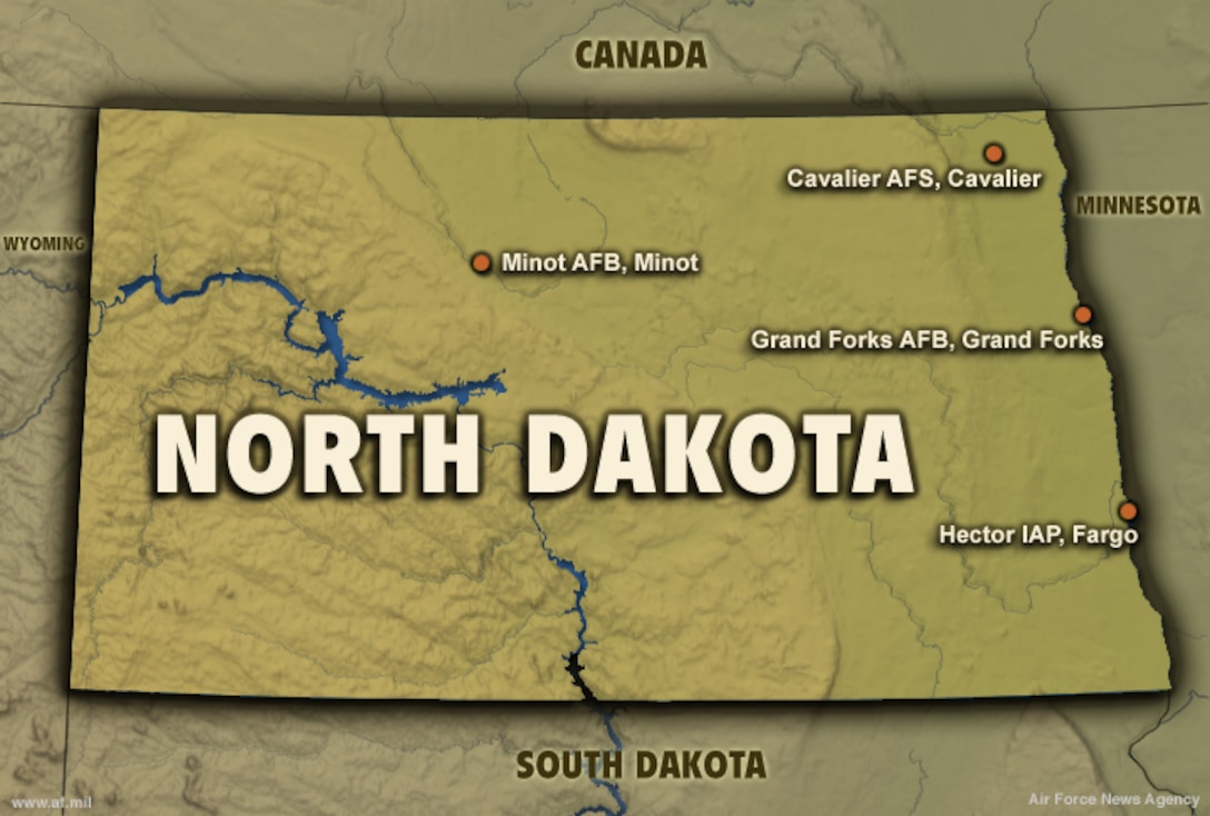 Map of North Dakota