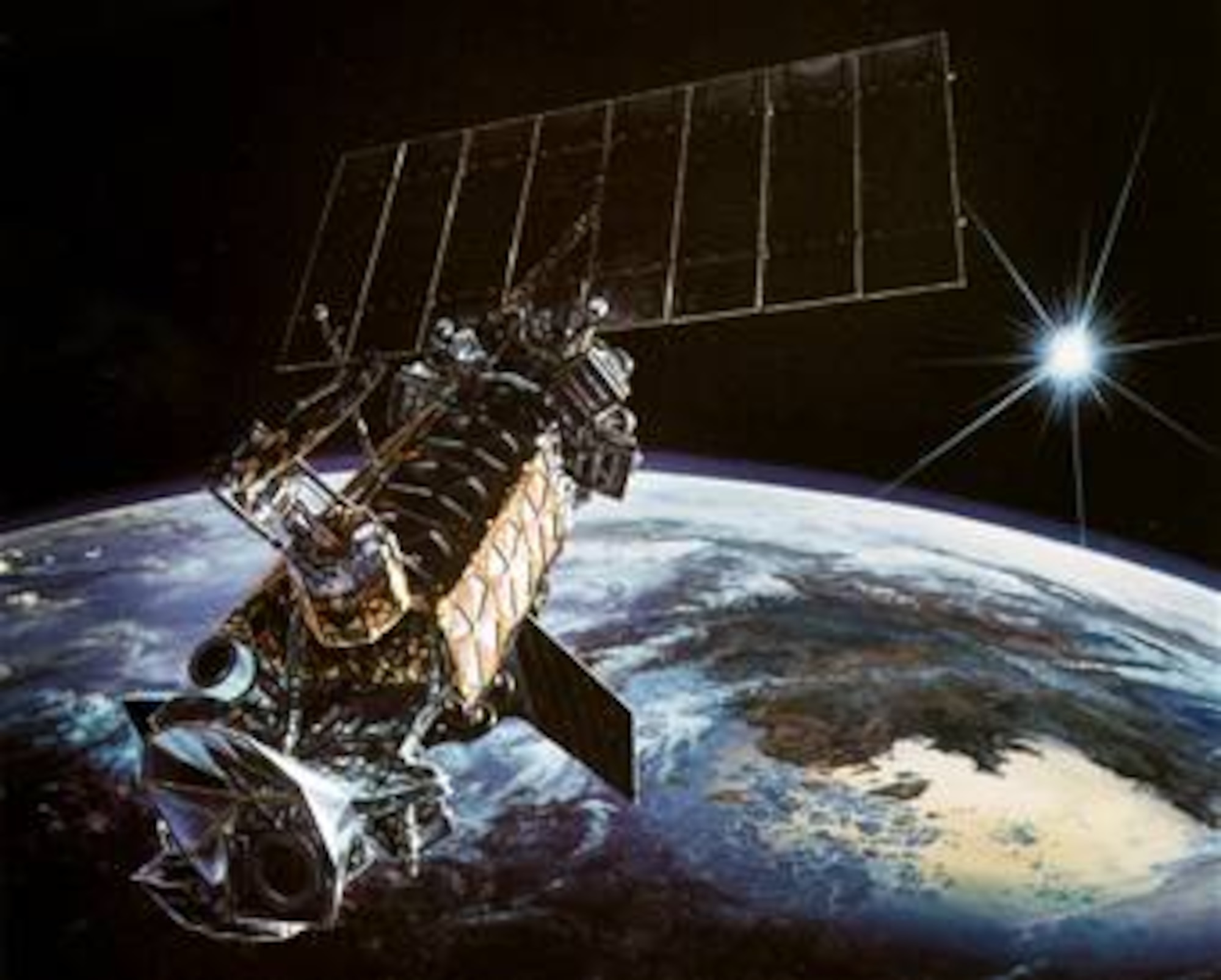 Defense Satellite Meteorological Program (DMSP), supported by the 6th Space Operations Squadron at Schriever Air Force Base, Colo. Image courtesy of Lockheed-Martin for Air Force and media publications; use for commercial purposes is prohibited. 