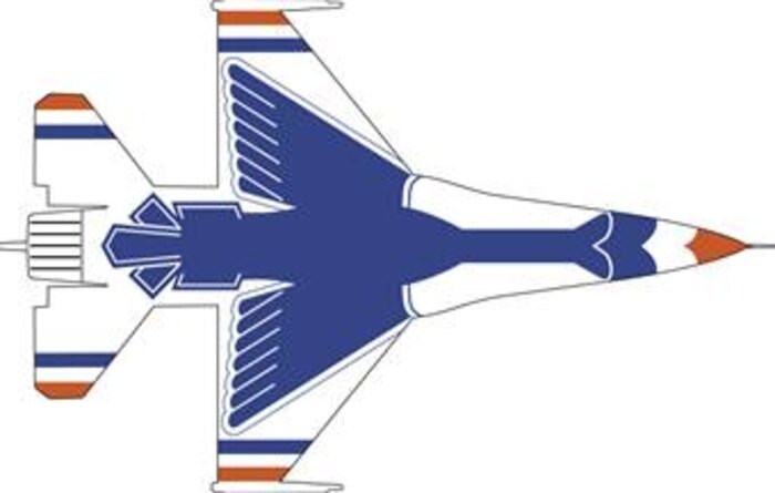 Thunderbird F-16 Fighting Falcon (color).