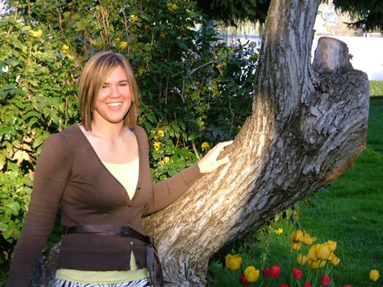 Hannah Lee, daughter of Tech. Sgt. Roy Walls, 917th Wing Weapons Safety NCO, won one of the first two $500 Cheryl Denson foundation scholarships in 2002. (Courtesy photo)