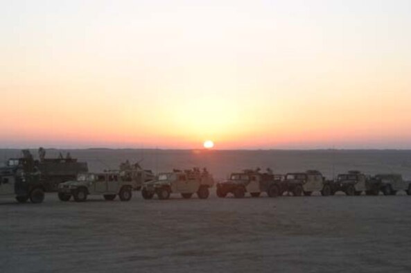 Members of the 20th Logistics Readiness Squadron recently returned from performing convoy duty in Iraq for eight months.  The drivers participated in approximately 20 convoy missions.   (Courtesy photo)