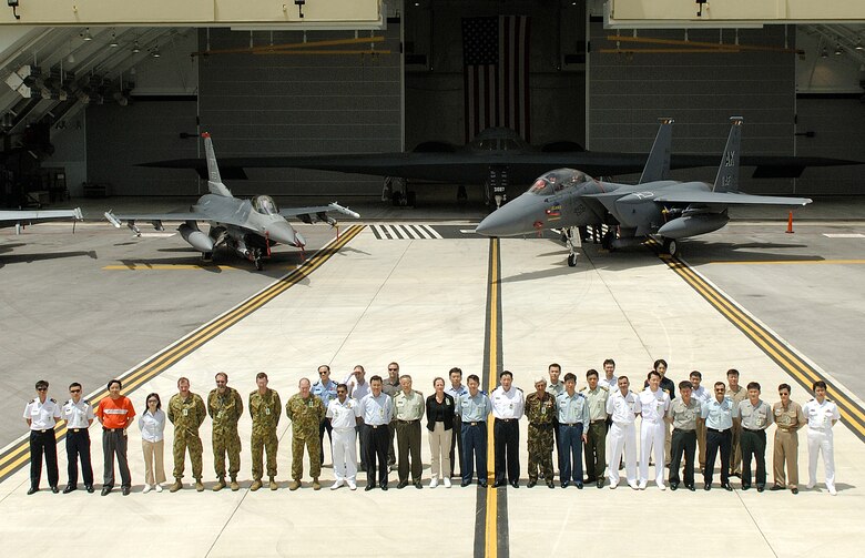ANDERSEN AIR FORCE BASE, Guam -- Foriegn observers from China, Russia, India, Australia, the Republic of Korea, Singapore, and Japan had an opportunity to visit here during this year's Valiant Shield, which begins June 19 and lasts through June 23.  Valiant Shield '06 will be conducted in the vicinity of Guam and focuses on integrated joint training among US military forces. (U.S. Air Force photo by Airman First Class Michael S. Dorus) 
