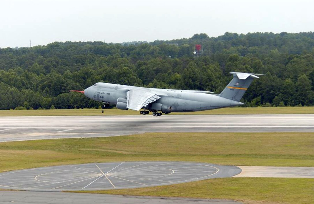 A modernized version of the C-5 Galaxy, known as the C-5M, made its maiden flight at Dobbins Air Reserve Base, Ga., on Monday, June 19.  Upgrades to the venerable airlifter include new, more powerful engines; a modern cockpit with a digital, all weather flight control system, a new communications suite and enhanced navigation and safety equipment.  (Lockheed Martin photo/David Key)