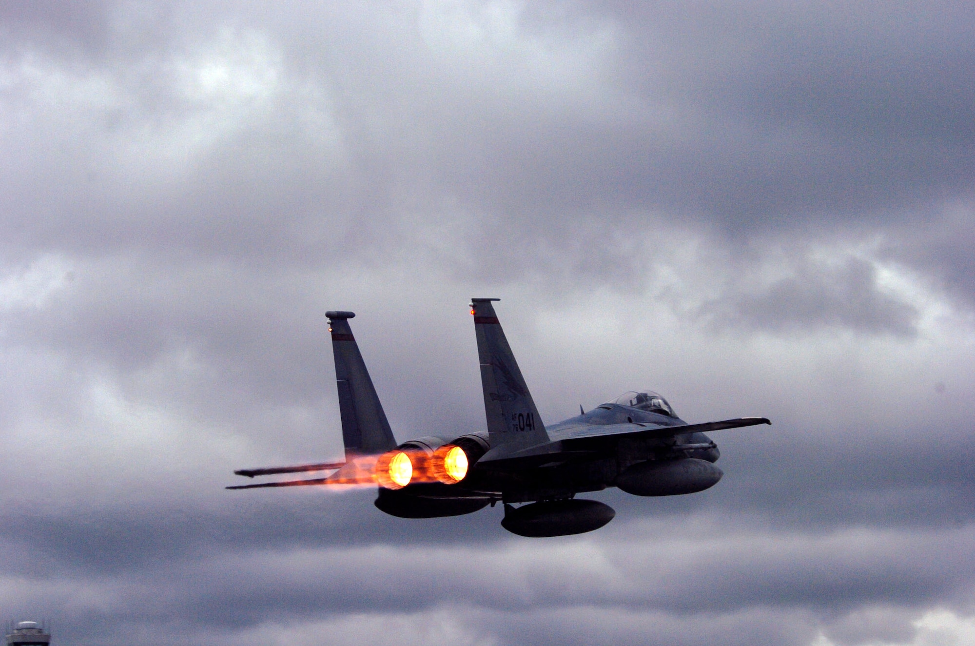 An F-15 Eagle from the 142nd Fighter Wing takes off from Portland Air National Guard Base in Oregon during an operational readiness inspection on Wednesday, June 14. (U.S. Air Force photo/Senior Airman John Hughel)
