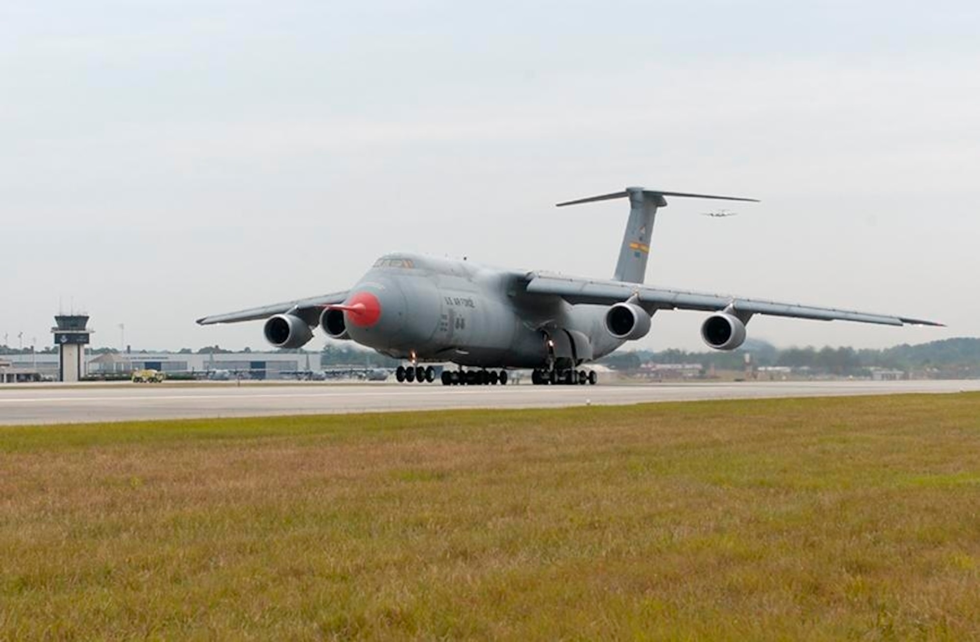 The C-5M takes off during its First Flight ceremony at Lockheed Martin’s Marietta, Ga., plant. (Courtesy photo)