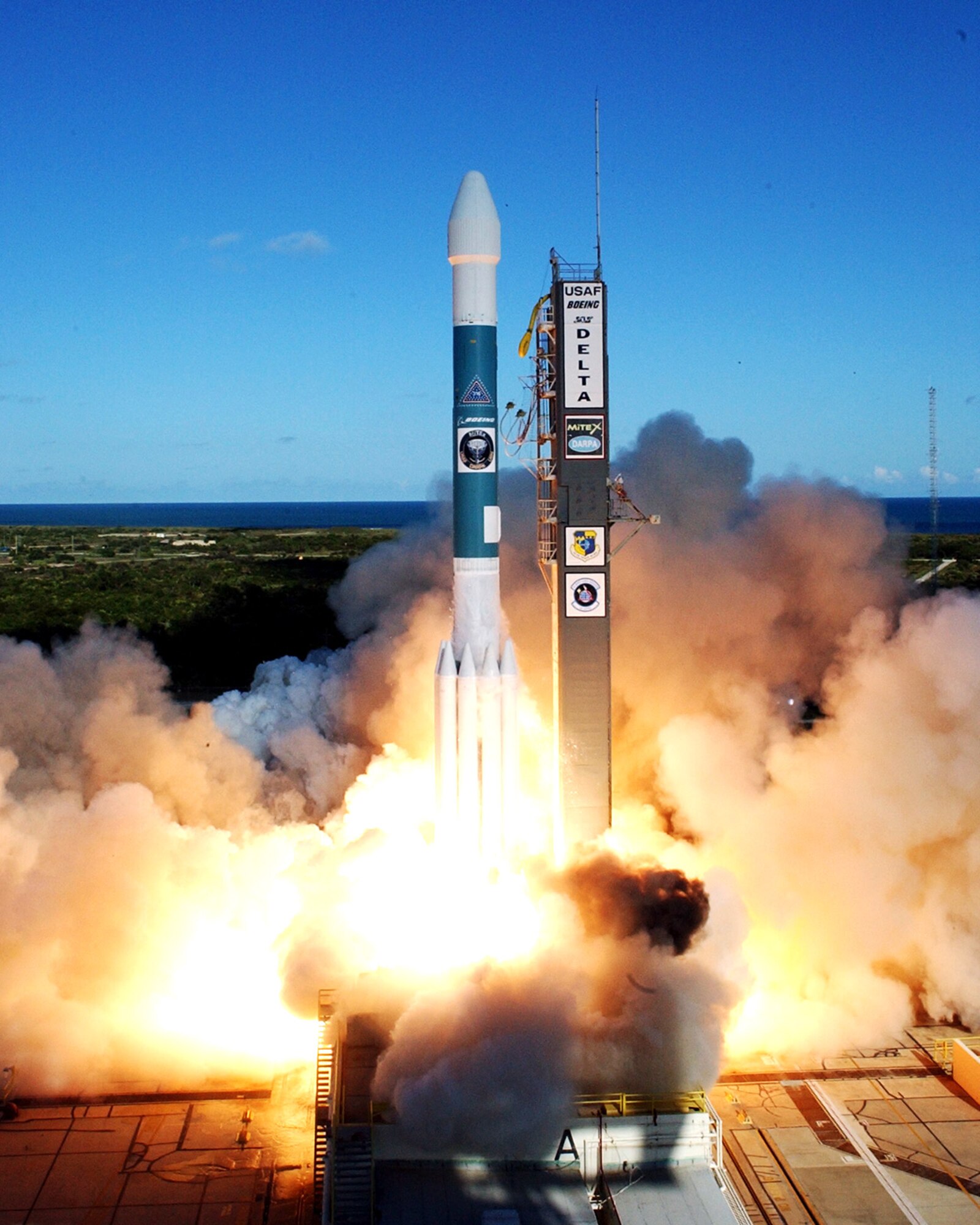 A joint government/industry team launched this Delta II rocket at Cape Canaveral Air Force Station, Fla., Wednesday, June 21.  The payload was a Micro-satellite Technology Experiment designed to support and enhance future U.S. space operations.  (U.S. Air Force photo)