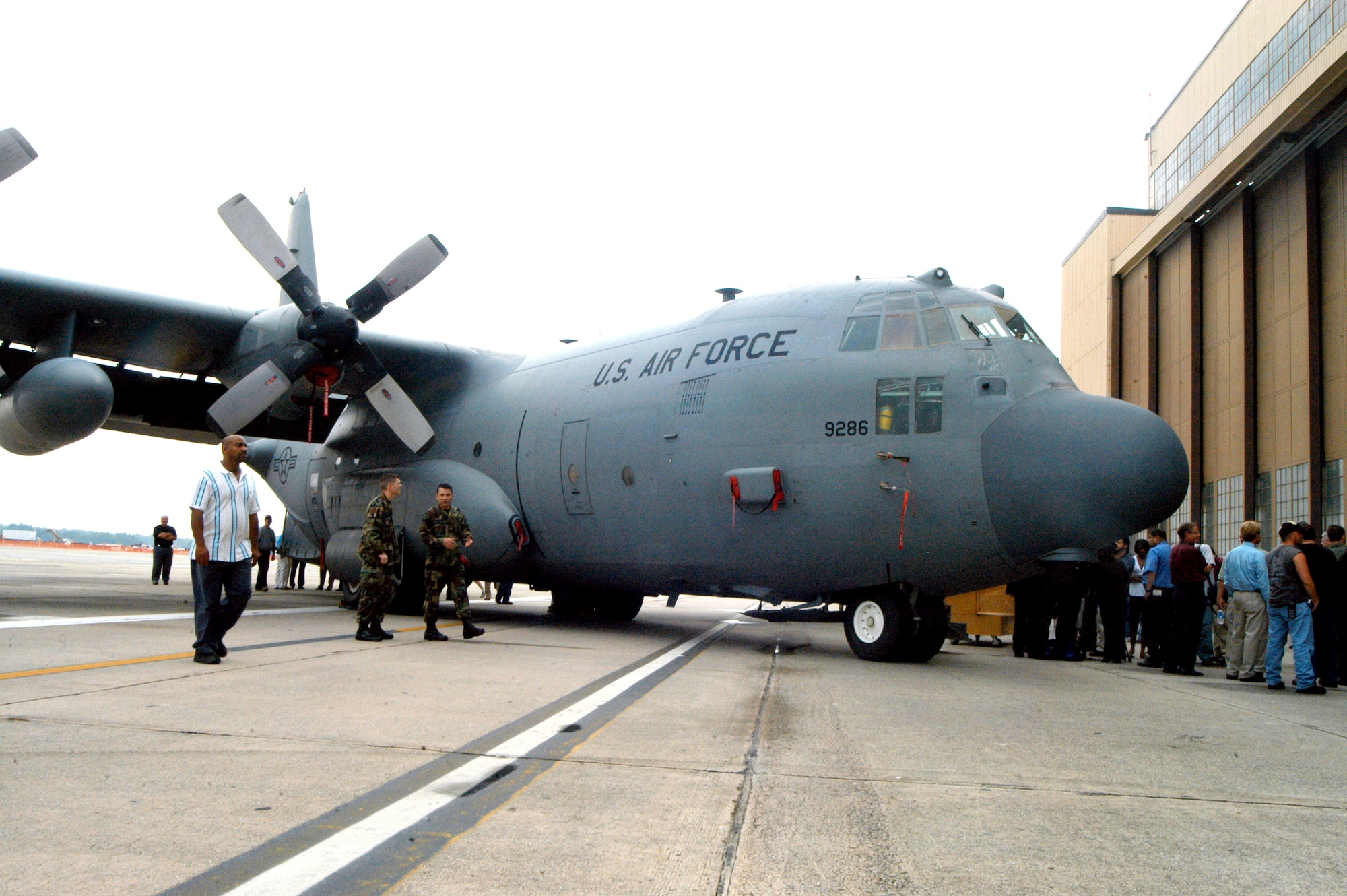 The first-of-its-kind MC-130W was presented to Air Force Special Operations Command in a ceremony at Robins Air Force Base, Ga., on Wednesday, June 28. The highly modified C-130 will replace special operations aircraft lost in combat. (U.S. Air Force photo/Sue Sapp) 

