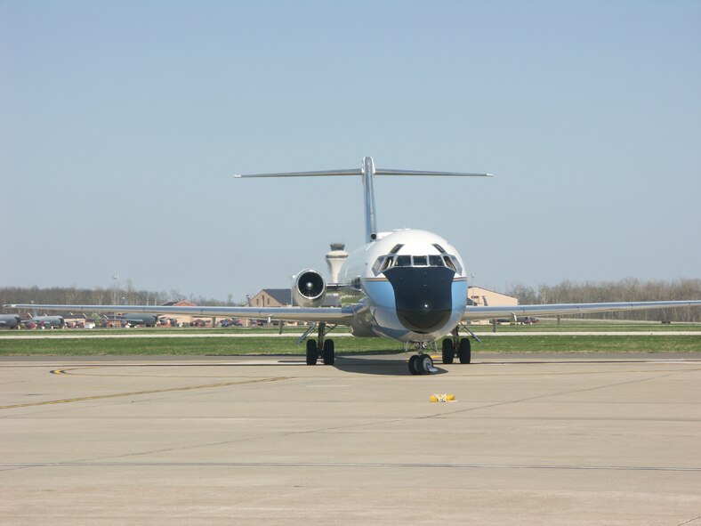 An Air Force Reserve Command C-9C on the flightline at Scott AFB, Ill. The aircraft is one of three assigned to the 932nd Airlift Wing there. Interested in the Reserve? Call 1-800-257-1212.