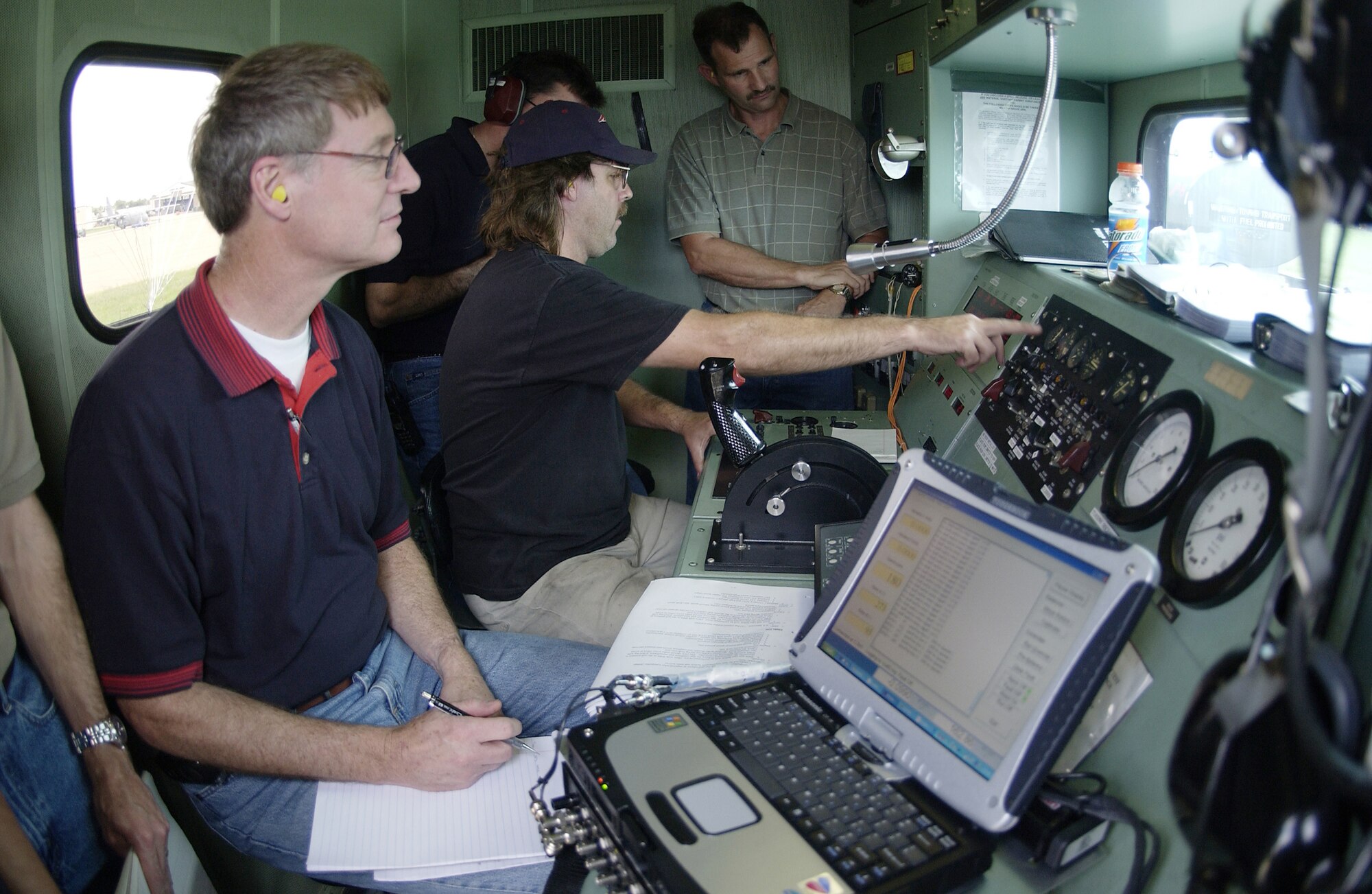 The mobility weapons school's 57th Weapons Squadron conducts C-17 countermeasure training at Biggs Army Air Field, Texas, in November 2005. (U.S. Air Force photo/Lisa Elmo)