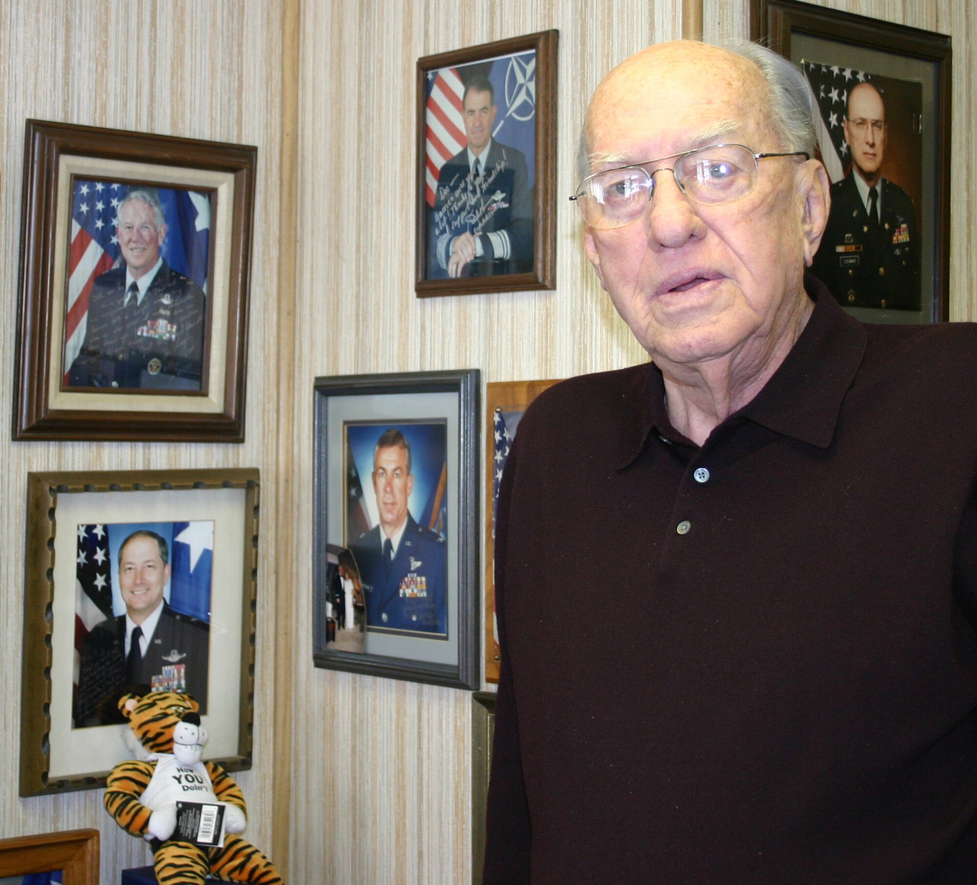 CANNON AIR FORCE BASE, N.M. -- Clovis businessman and community leader Earnest O. "Doc" Stewart's support of the Air Force and Cannon Airmen for more than 50 years earned him the selection by the Air Force as the nominee for the armed forces Zachary and Elizabeth Fisher Distinguished Civilian Humanitarian Award Jan. 23 in Washington, D.C. The award recognizes an individual or organization for patriotic and humanitarian contributions made in support of the military and their families. (U.S. Air Force photo by Janet Taylor-Birkey)