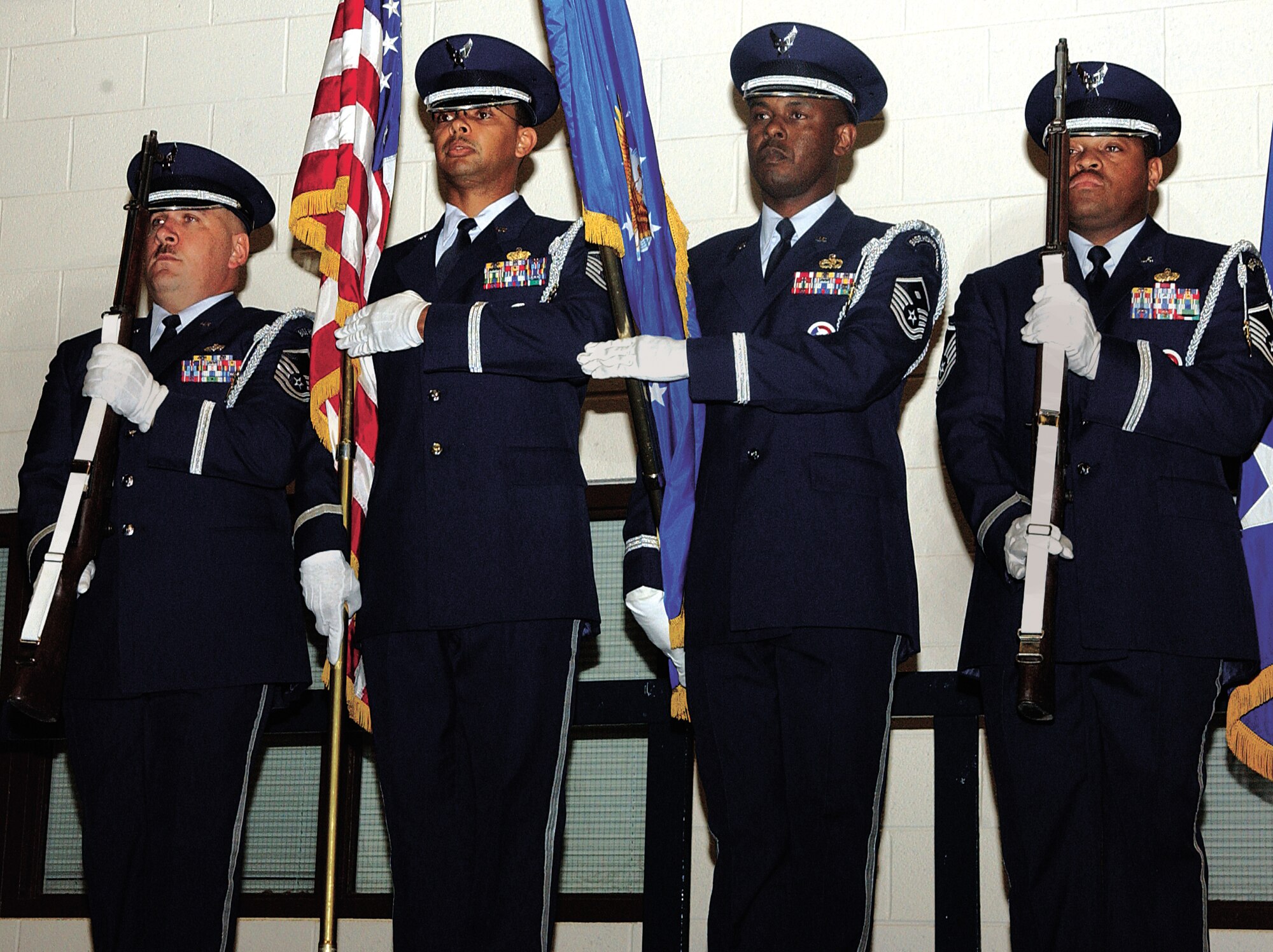 CANNON AIR FORCE BASE, N.M. -- The 27th FW Honor Guard initiated the change of command ceremony with the “presentation of the colors.” 