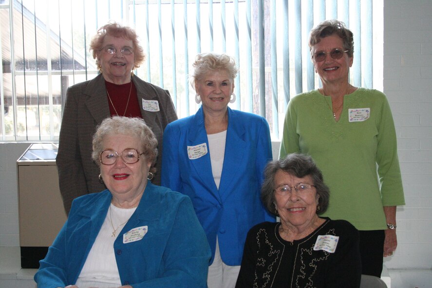 (Back row from left to right) Sue Lell, Muriel Burge and Bert Beavers (front row from left to right) Rusty Froberg and Hazel Dewes.
