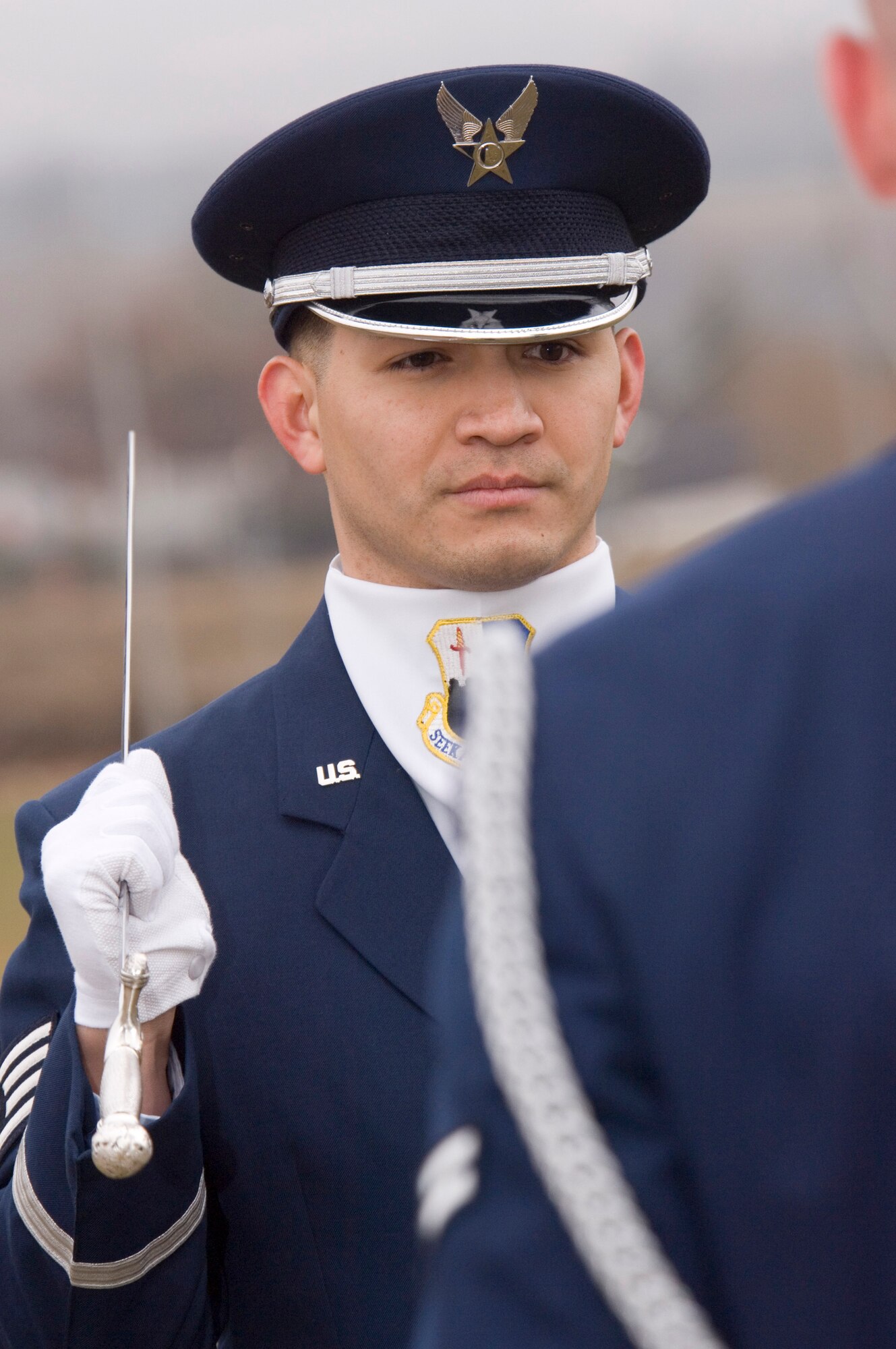 Staff Sgt. Ernesto Otero catches a saber during practice at Spangdahlem Air Base, Germany, on Tuesday, March 21, 2006. Sergeant Otero is a nutritionist with the 52nd Aerospace Medical Squadron. (U.S. Air Force photo/Master Sgt. John E. Lasky) 
