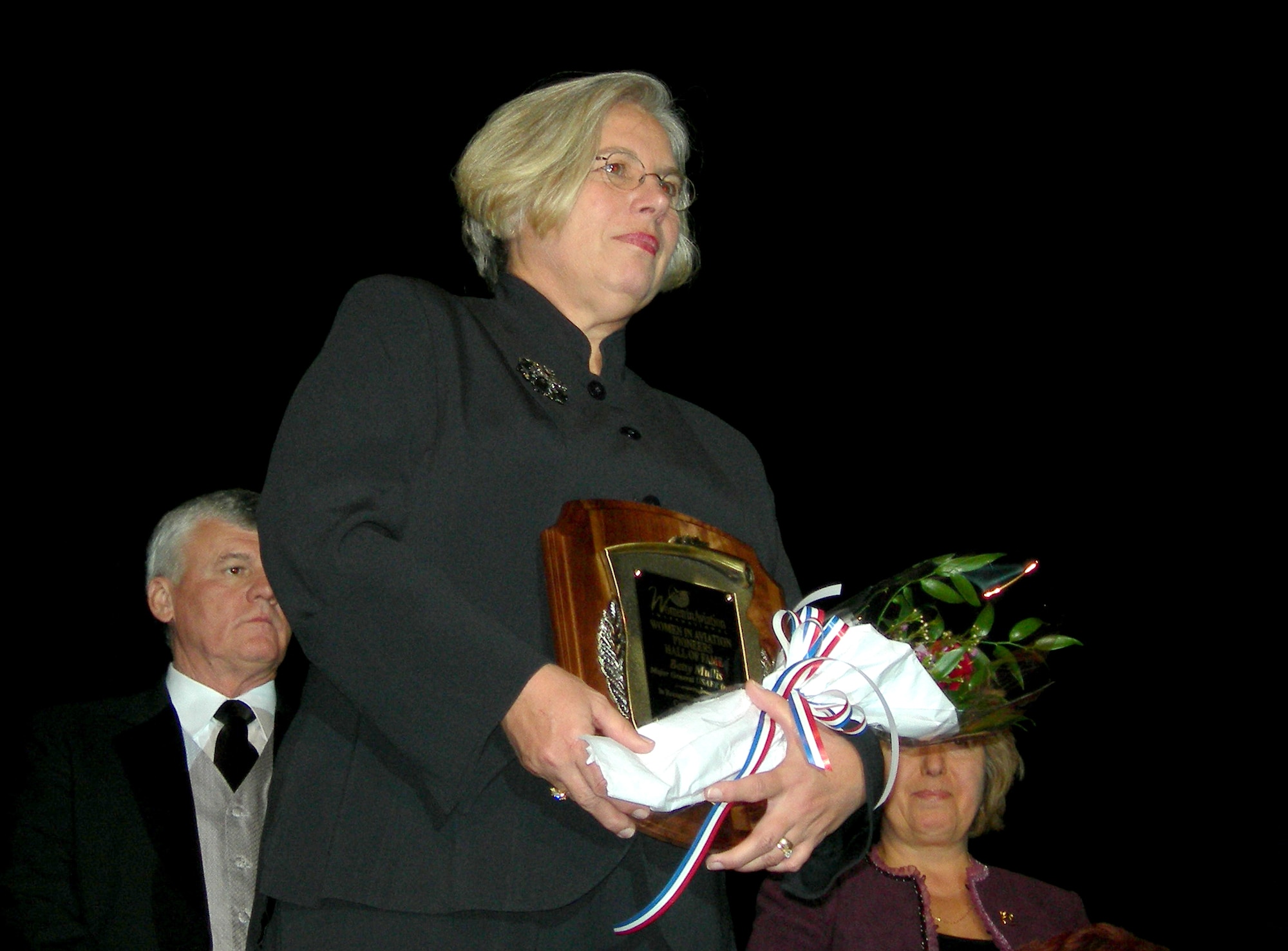 Retired Air Force Reserve Maj. Gen. Betty Mullis is inducted into the Pioneer Hall of Fame for Women in Aviation, International, in Nashville, Tenn., Saturday, March 25, 2006. (U.S. Air Force photo/Annette Crawford)