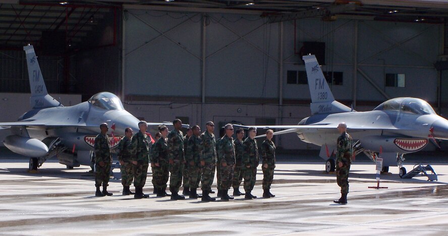 Airmen of the 482nd Fighter Wing performed as extras for the Warner Brothers television pilot Mercy Reef, base on the superhero Aquaman. Miss Universe 2001 Denise Quinones, former daytime drama actor Justin Hartley, and Hollywood veterans Ving Rhames and Lou Diamond Phillips will also star in the show. (US Air Force Reserve photo by Master Sgt. Ray Sarracino)