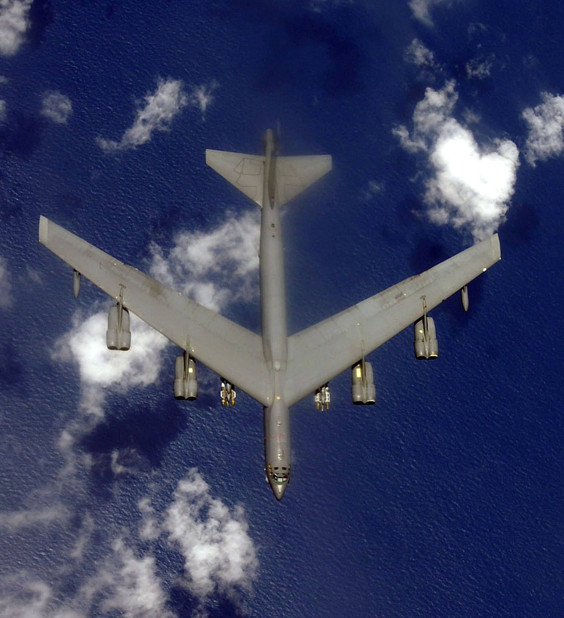A B-52 Stratofortress is on its way to a combat mission over Afghanistan. The B-52s provide close-air support for U.S. and coalition forces in support of Operation Enduring Freedom. (U.S. Air Force photo/Senior Master Sgt. John Rohrer) 