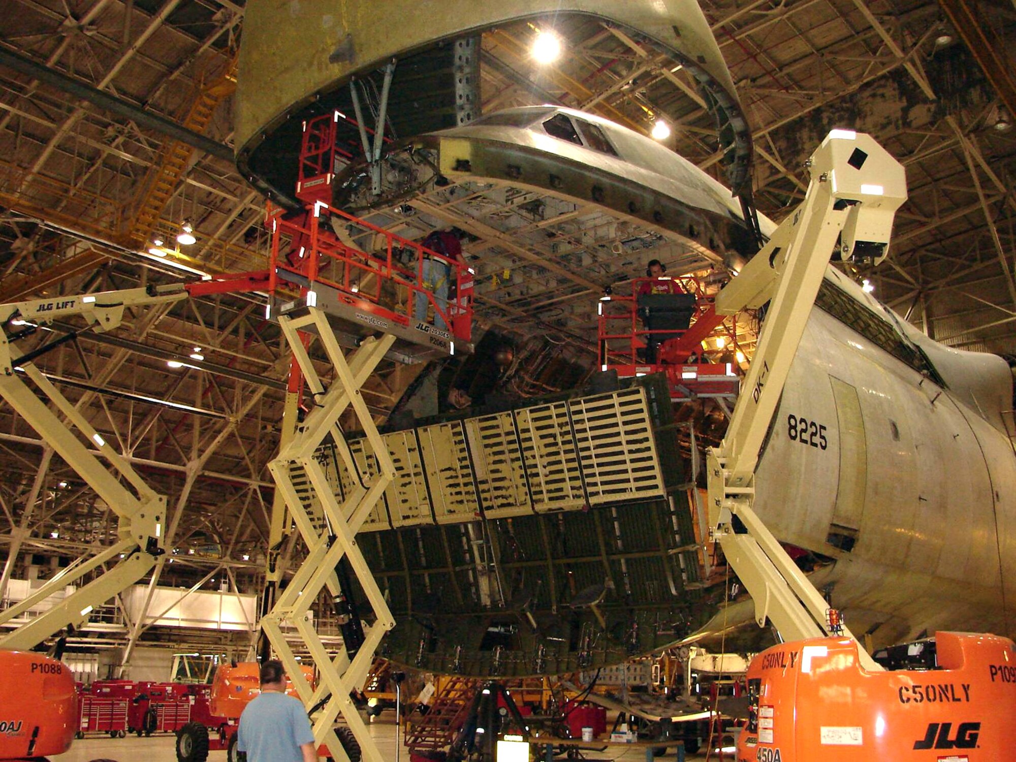 The Warner Robins Air Logistics Center at Robins Air Force Base, Ga., received the 2006 Franz Edelman Award for Achievement in Operations Research on Monday, May 1, 2006, for its use of operations research to streamline maintenance procedures for the C-5 Galaxy. Using innovative management processes, the time required to repair and overhaul the C-5 was reduced 33 percent. (U.S. Air Force photo/James Morrow)