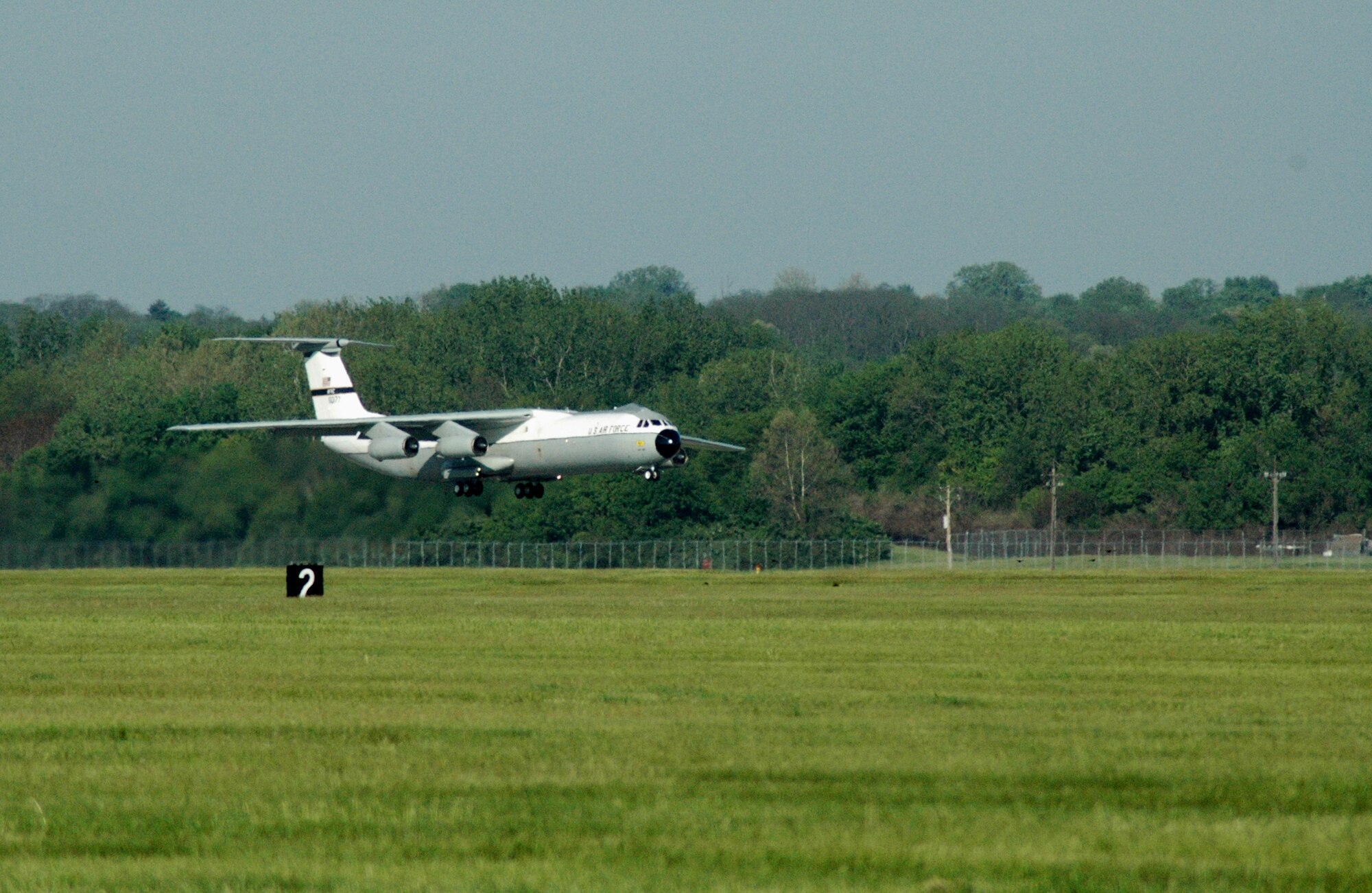 WRIGHT-PATTERSON AFB, Ohio -- The last operational C-141 Starlifter aircraft known as the Hanoi Taxi takes-off for the last time as pilots and crew members from the Air Force Reserve’s 445th Airlift Wing deliver the aircraft to the National Museum of the United States Air Force May 6, 2006. (U.S. Air Force Reserve photo by TSgt. Charlie Miller)
