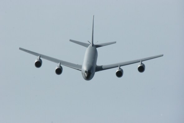 Airmen from both Grand Forks Air Force Base, N.D., and MacDill AFB, Fla., deployed recently to Andersen Air Force Base, Guam.  They will be maintaining the KC-135 Stratotanker like this one from the 939th Air Refueling Wing.  (U.S. Air Force photo/Maj. James R. Wilson