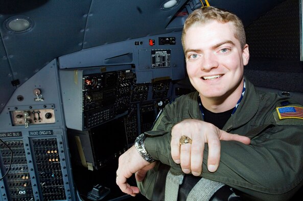 Capt. Jeremy Smith, a C-130 Hercules navigator with the 37th Airlift Squadron at Ramstein Air Base, Germany, served a tour with the 777th Expeditionary Airlift Squadron at Balad Air Base, Iraq, and trained Iraqi Airmen. (U.S. Air Force photo/Master Sgt. John E. Lasky)