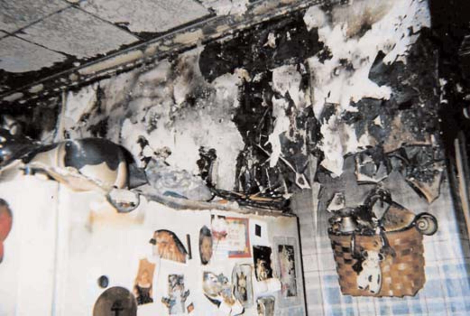 Fire and smoke destroyed the home of David Danser, 305th Civil Engineer Squadron, in February. Since then, 305th CES members and local units have donated to the Danser family to assist with their loss..