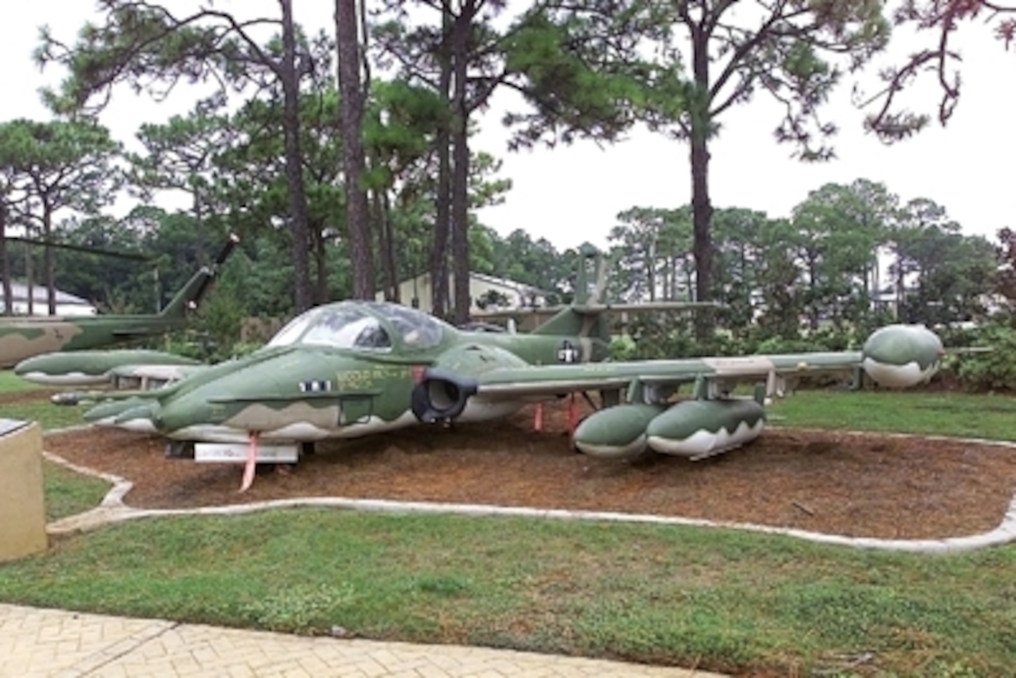 The A-37 Dragonfly was developed to encounter insurgencies and guerilla warfare and Vietnam became the ideal proving ground for this aircraft.  The 7.62 MM mini gun mounted in its nose could deliver 6,000 rounds per minute.  The Dragonfly was a modified T-37 designed to be flown by a crew of two but was normally operated by a single pilot in the left seat.  (USAF Historical Photo)   