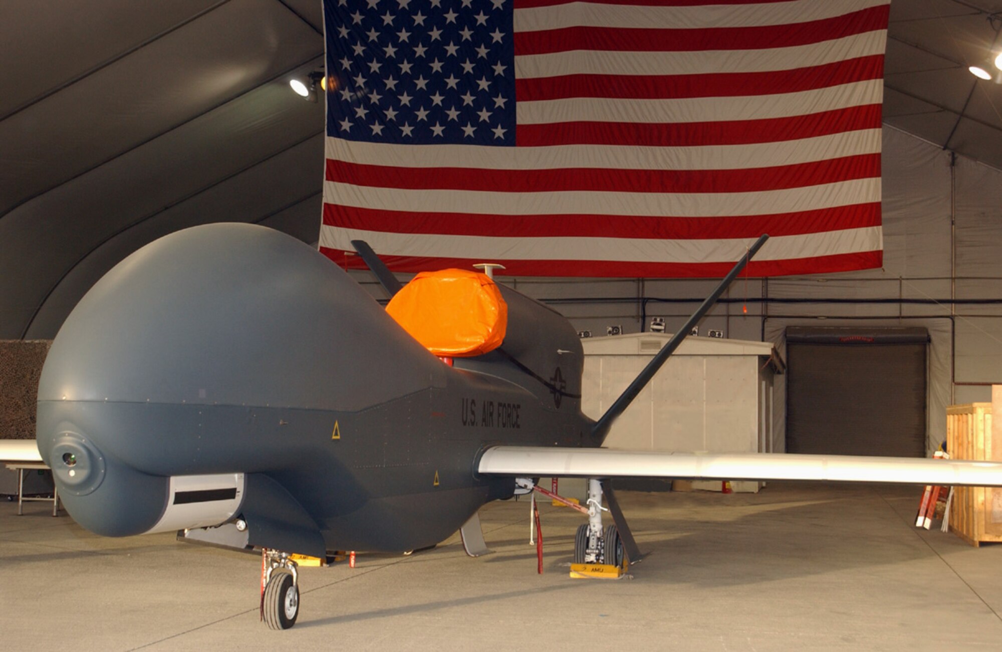 The Global Hawk has proven its worth in recent operations, surveying large geographic areas with pinpoint accuracy and giving military commanders near real-time information.  (U.S. Air Force photo/Staff Sgt. Christopher Matthews) 
