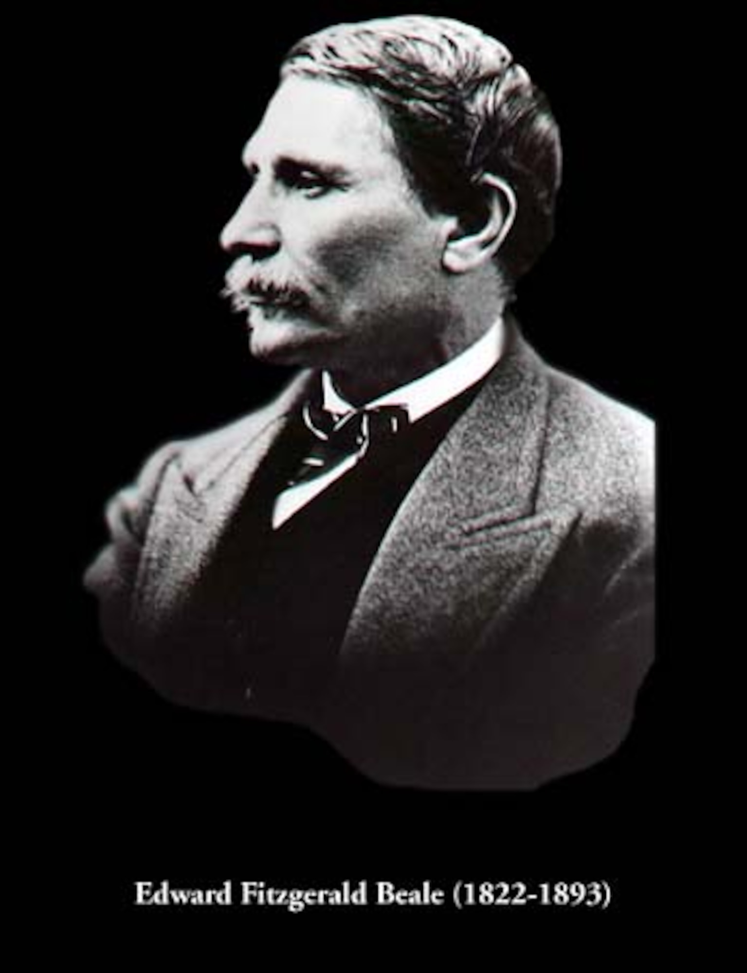 Edward Fitzgerald Beale (1822-1893) was a nineteenth-century pioneer who graduated from the Naval Academy, served in the California militia and led the experiment to replace Army mules with camels. Beale Air Force Base (formerly World War II's Camp Beale) was named to honor him.