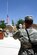 BAGRAM AIRFIELD, Afghanistan -- An Army bugler plays Taps during the closing moments of a memorialceremony held here May 13 by the 455th Expeditionary Security Forces Squadron in remembrance of 18 Airmen who were killed trying to end the USS Mayaguez incident in 1975.  (Photo by Master Sgt. Orville Desjarlais Jr.)