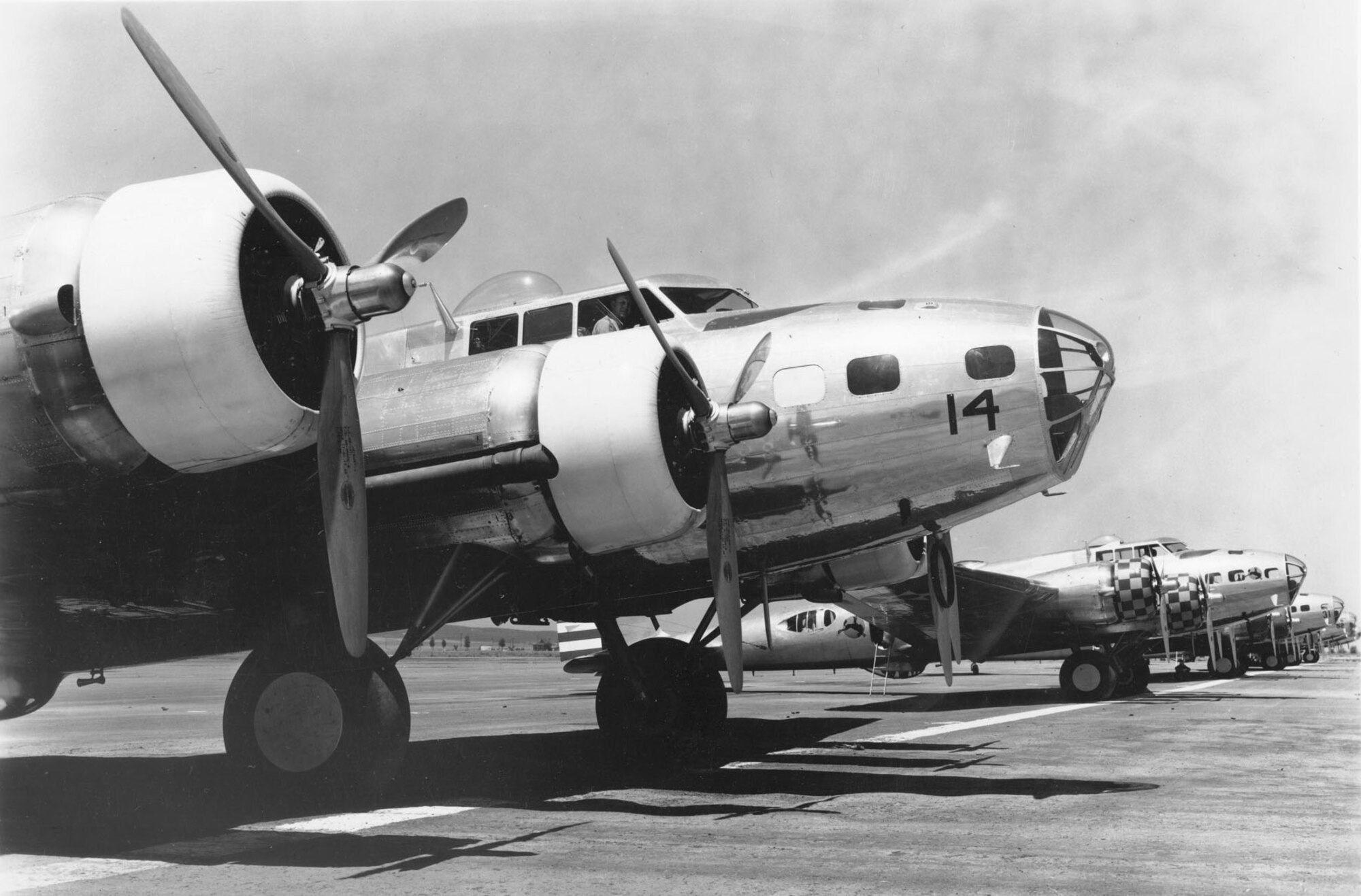 Boeing B-17Bs at Marshall Field, Calif., prior to Pearl Harbor. (U.S. Air Force photo)