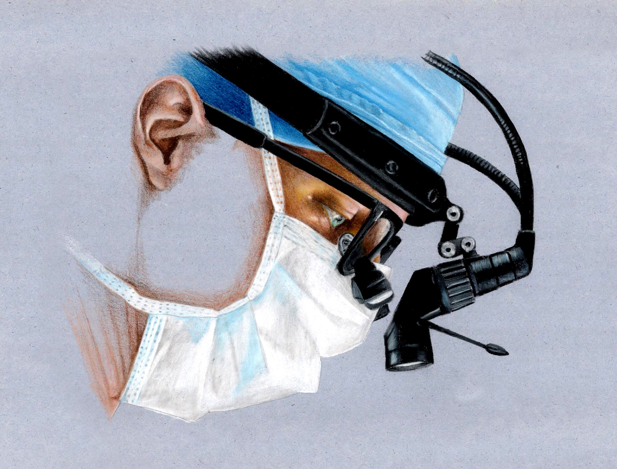 Illustration of a surgeon at work. (U.S. Air Force illustration/Master Sgt. Cody Vance)
