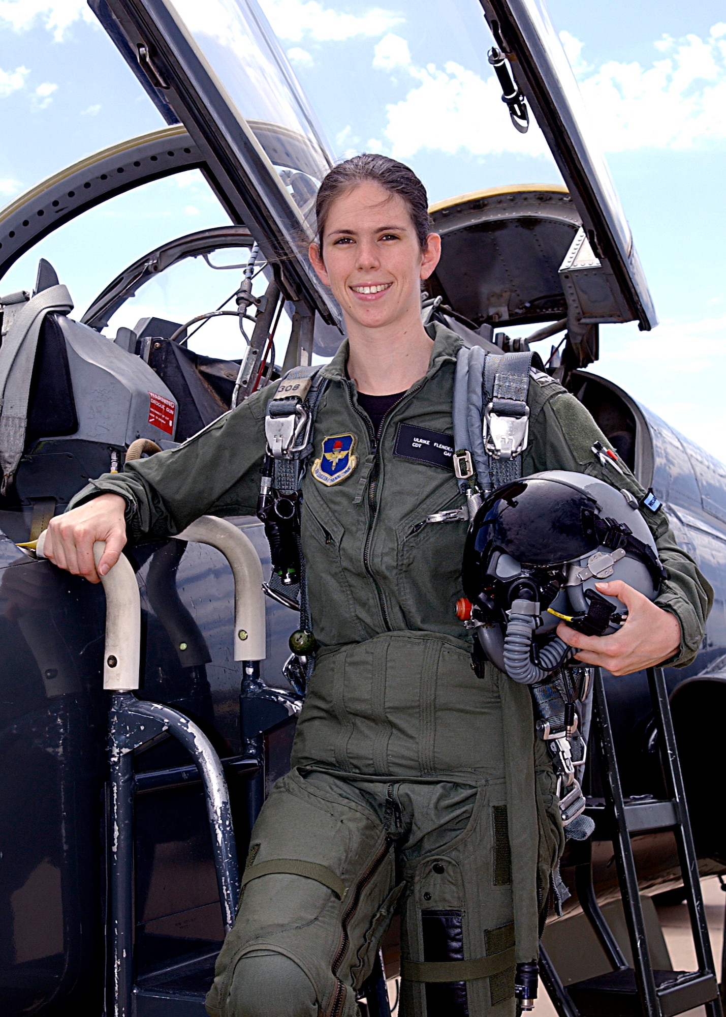 German Cadet Ulrike Flender is the first female from the European country to graduate from the Euro-NATO Joint Jet Pilot Training program at Sheppard Air Force Base, Texas. (U.S. Air Force photo)