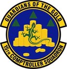 The shield of the 15th Comptroller Squadron