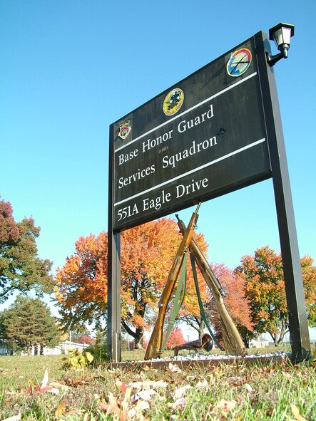 WESTOVER AIR RESERVE BASE, Mass. -- Autumn leaves honor the hard working base honor guard which performs more than 550 ceremonies per year covering New England, northern New York and Nova Scotia. The honor guard comprises air reserve technicians and reserve Airmen from many of the squadrons on base. (U.S. Air Force  photo/Master Sgt. W.C. Pope)